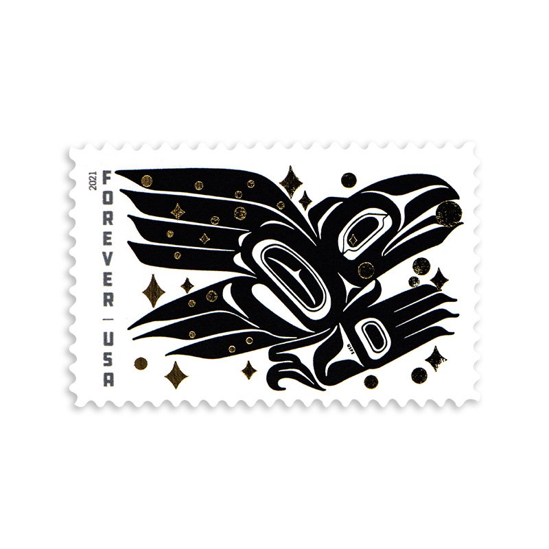 172eafffd59dd756d4341072300a7641 2021 Honors Raven Story-USPS Forever Stamps(Sheet) - Image 1