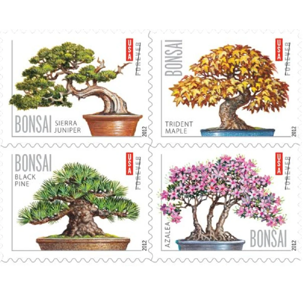 2011-bonsai-tree-usps-forever-stamps-authentic-postage-authstamps 2011 Bonsai Tree-USPS Forever Stamps(Booklet) - Image 1
