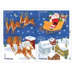 2012 Santa and Sleigh-USPS Forever Stamps（Booklet）
