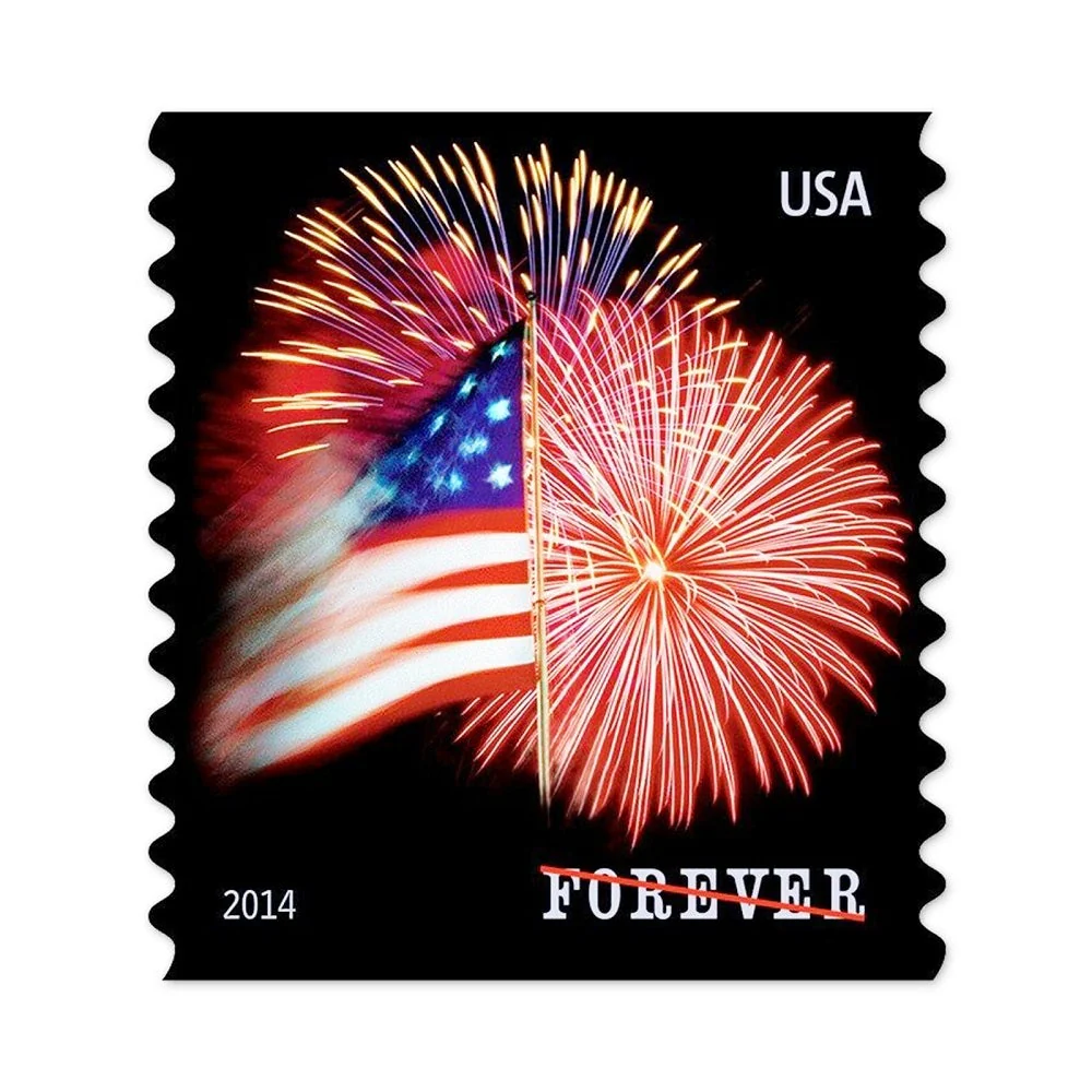 2014-flags-booklet-usps-forever-stamps-authentic-postage-authstamps (2) 2014 US Flags -USPS Forever Stamps(Booklet) - Image 1