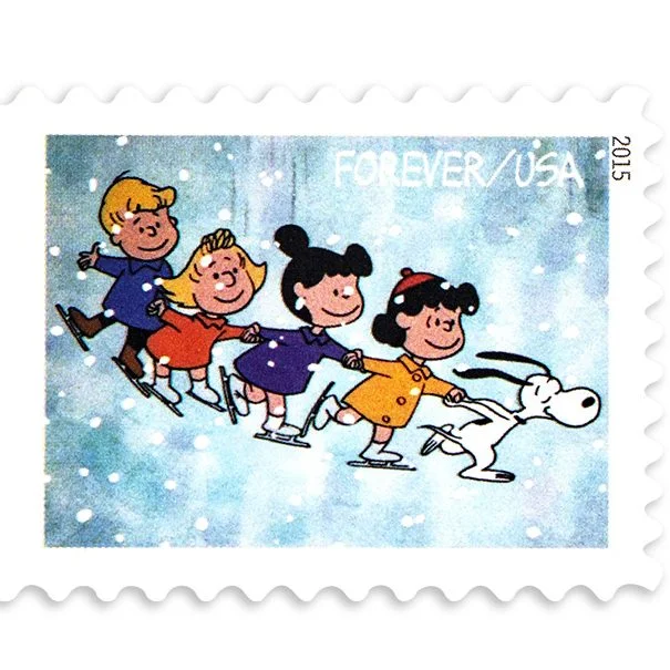 2015-charlie-brown-christmas-usps-forever-stamps-authentic-postage-authstamps (2) 2015 Charlie Brown Christmas -USPS Forever Stamps(Booklet) - Image 1
