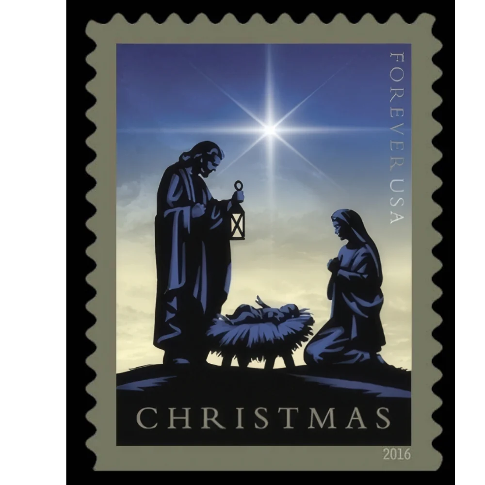 2016-nativity-christmas-usps-forever-stamps-authentic-postage-authstamps (1) 2016 Nativity Christmas-USPS Forever Stamps(Booklet) - Image 1