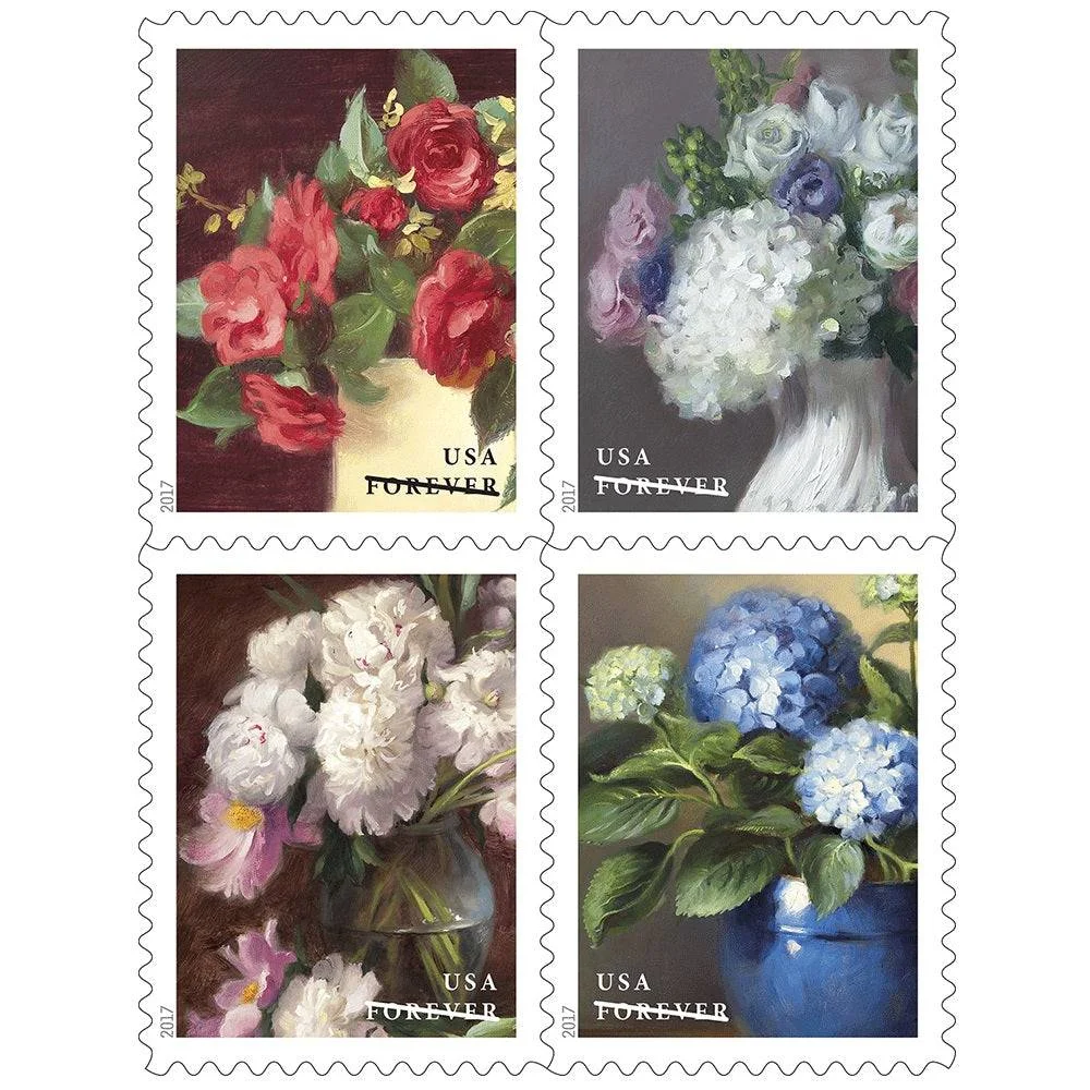 2017-flowers-from-the-garden-usps-forever-stamps-authentic-postage-authstamps (2) 2017 Flowers From The Garden-USPS Forever Stamps(Booklet) - Image 1
