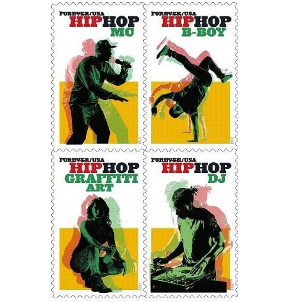 2020-hip-hop-usps-forever-stamps-authentic-postage-authstamps (1) 2020 Hip Hop-USPS Forever Stamps(Sheet) - Image 1