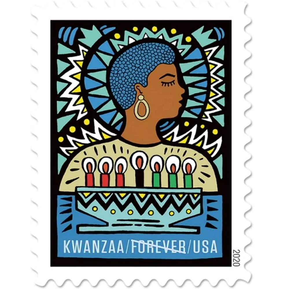 2020-kwanzaa-usps-forever-stamps-authentic-postage-authstamps (2) 2020 Kwanzaa-USPS Forever Stamps(Sheet) - Image 1