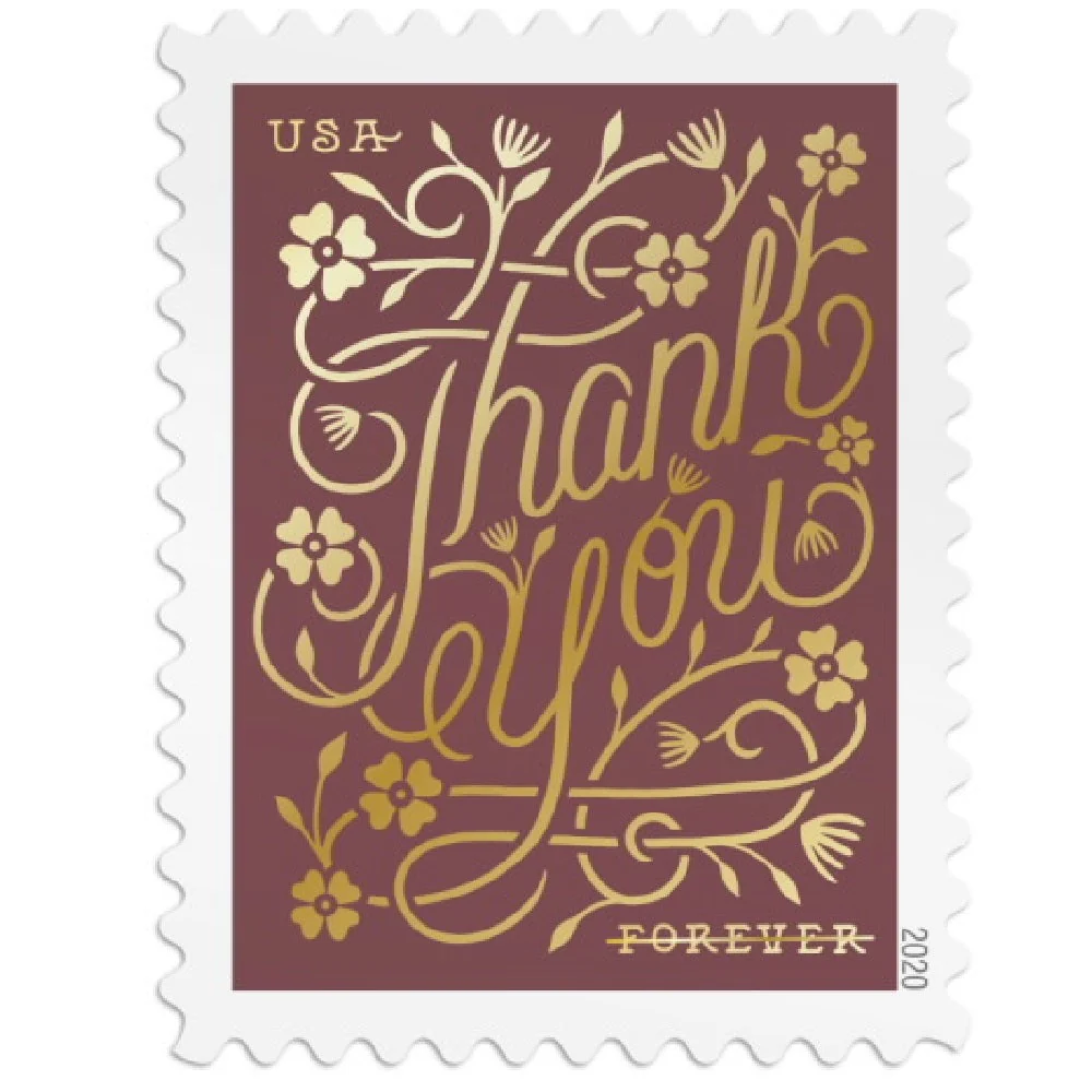 2020-thank-you-usps-forever-stamps-authentic-postage-authstamps 2020 Thank You-USPS Forever Stamps(Sheet) - Image 1