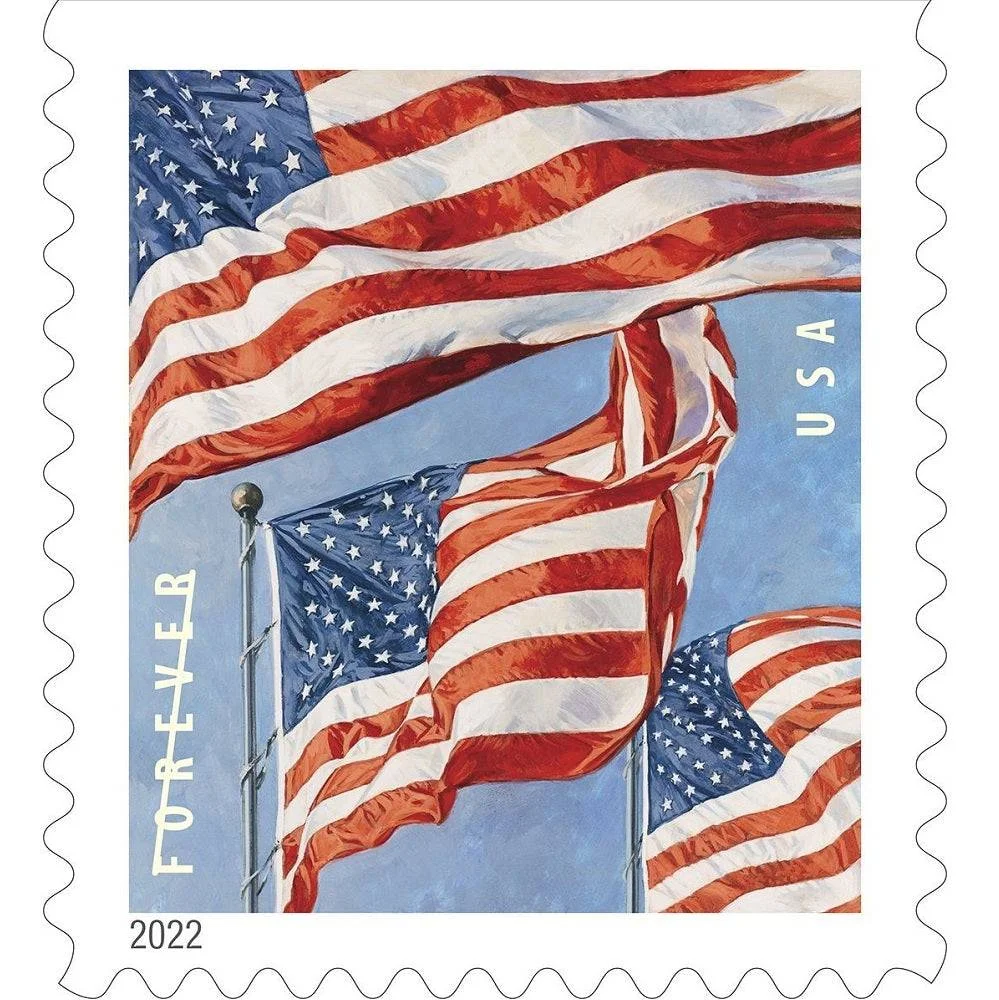 2022-flag-sheet-usps-forever-stamps-authentic-postage-authstamps (1) 2022 U.S Flag -USPS Forever Stamps(Sheet) - Image 1