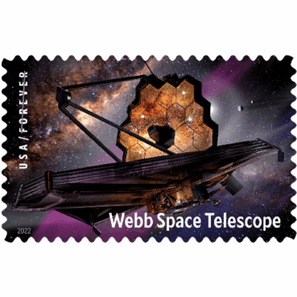 2022-james-webb-space-telescope-usps-forever-stamps-authentic-postage-authstamps (1) 2022 James Webb Space Telescope-USPS Forever Stamps(Sheet) - Image 1