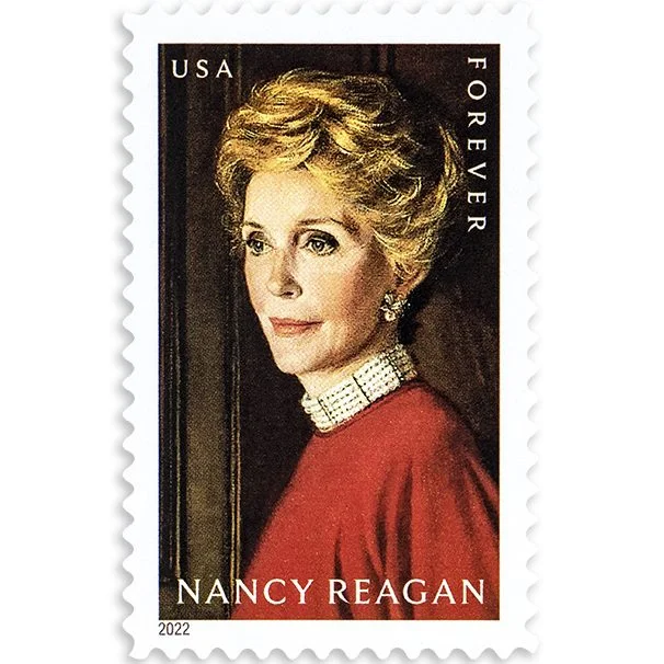 2022-nancy-reagan-usps-forever-stamps-authentic-postage-authstamps (2) 2022 Nancy Reagan-USPS Forever Stamps(Sheet) - Image 1