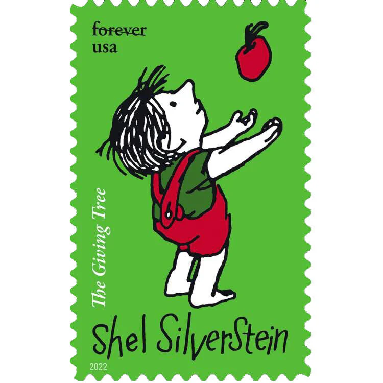 2022-shel-silverstein-usps-forever-stamps-authentic-postage-authstamps (1) 2022 Shel Silverstein-USPS Forever Stamps(Sheet) - Image 1