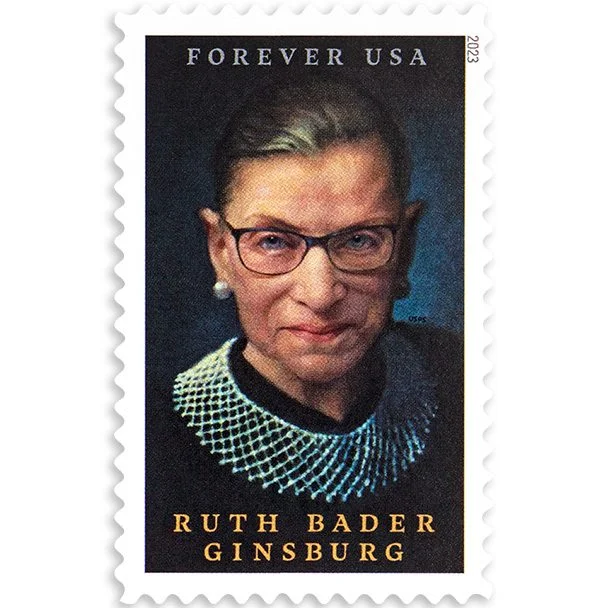2023-bader-ginsburg-usps-forever-stamps-authentic-postage-authstamps (2) 2023 Bader Ginsburg-USPS Forever Stamps(Sheet) - Image 1