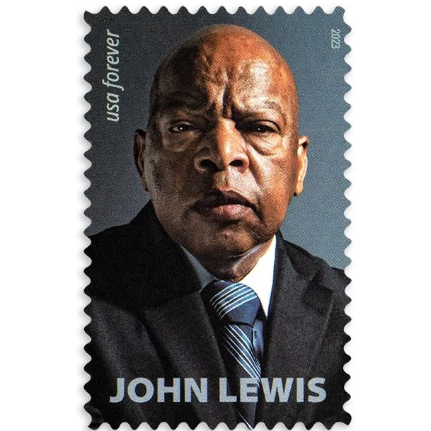 2023-john-lewis-usps-forever-stamps-authentic-postage-authstamps (1) 2023 John Lewis-USPS Forever Stamps(Sheet) - Image 1