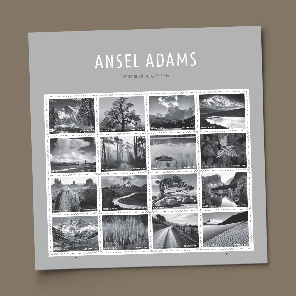 2024-ansel-adams-usps-forever-stamps-authentic-postage-authstamps (1) 2024 Ansel Adams-USPS Forever Stamps(Sheet) - Image 1