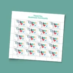 2024 Thank You,Healthcare Communit-USPS Forever Stamps（Sheet） - Image 2