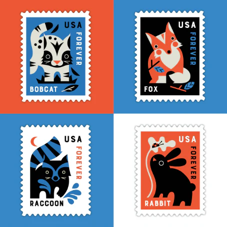 2025-baby-wild-animals-usps-forever-stamps-authentic-postage-authstamps (2) 2025 Baby Wild Animals-USPS Forever Stamps(Sheet) - Image 1