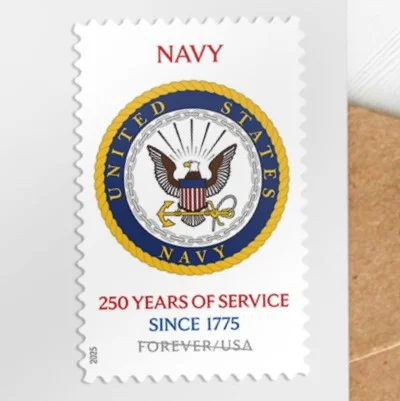 2025-us-navy-250th-usps-forever-stamps-authentic-postage-authstamps (2) 2025 U.S. Navy 250th-USPS Forever Stamps(Sheet) - Image 1