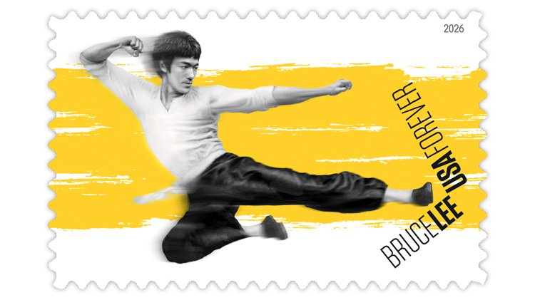 2026-bruce-lee-usps-forever-stamps-authentic-postage-authstamps (3) 2026 Bruce Lee-USPS Forever Stamps(Sheet) - Image 1